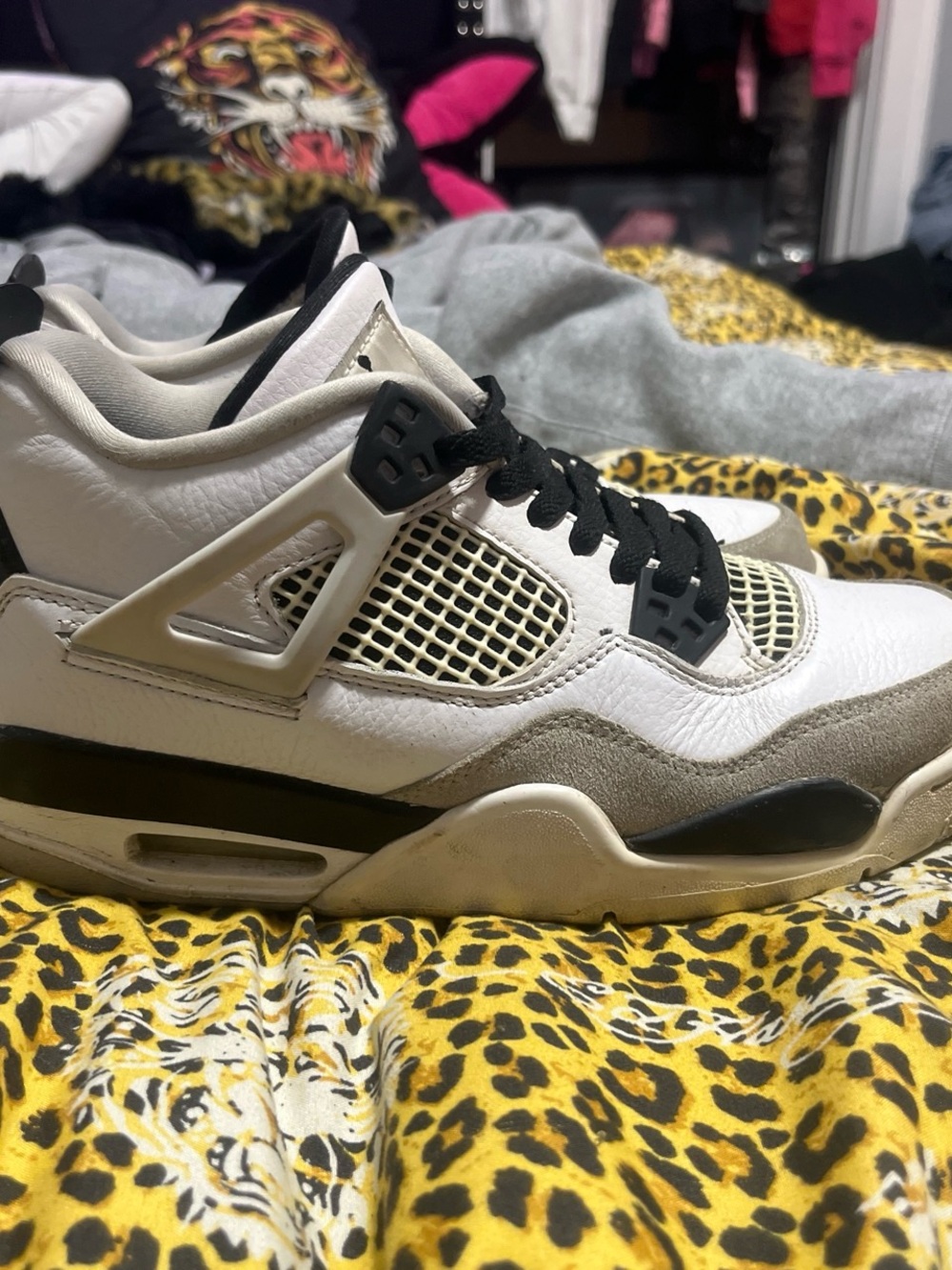 Jordan Men's White and Black Retro Sneakers
